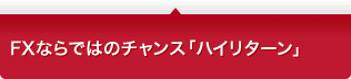 FXならではのチャンス「ハイリターン」